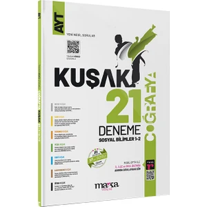 Marka Yayınları 2024 AYT Coğrafya Kolaydan Zora 21 Kuşak Deneme Tamamı Video Çözümlü
