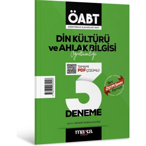 Marka Yayınları 2025 ÖABT Din Kültürü ve Ahlak Bilgisi Öğretmenliği Tamamı Çözümlü 3 Deneme