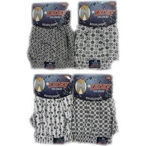 Sedef Yıldız 1012 3'lü Penye Emprime Erkek Boxer