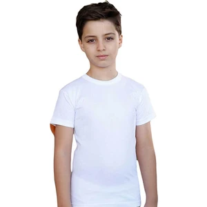 1503 3'lü Paket Kısa Kollu Sıfır Yaka Pamuk Erkek Çocuk Fanila