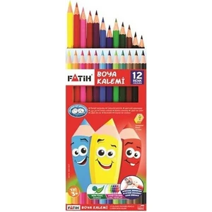Kuru Boya Kalemi 12 Renk Tam Boy