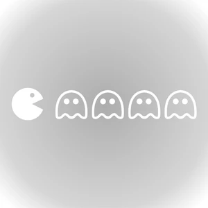 Quart Aksesuar Pacman Oto Cam Sticker Araba Sticker