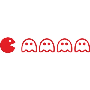 Quart Aksesuar Pacman Oto Cam Sticker Araba Sticker