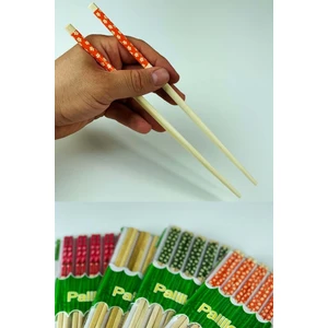 Bambu Chopstick 10 Çift Ahşap Desenli Çin Çubuğu Tekrar Kullanılabilir