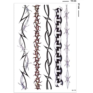 BP Tattoo Dikenli Tel Tribal Geçici Dövme Tattoo