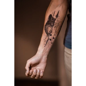 BP Tattoo Geçici Kurt Dövmesi 11x21 cm Modern Tasarım Estetik Detaylarla