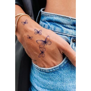 BP Tattoo Mavi Kelebek Minimal Geçici Dövme