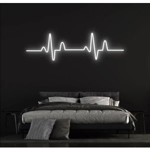 Honey Concept Kalp Ritmi Neon LED Dekoratif Duvar Yazısı Tabelası Aydınlatması Gece Lambası