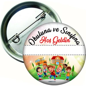 Hediye Panayırı 20 Adet - Okuluna ve Sınıfına Hoşgeldin Öğrenci Yaka Rozeti
