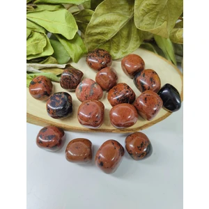 Doğal Taş Delisi Kahverengi Obsidyen Doğal Taş Tımbıl (Sertifikalı) (1 Adet)