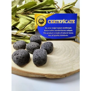 Doğal Taş Delisi Lav (Granat) Taşı Doğal Taş Tımbıl (Sertifikalı) (1 Adet)