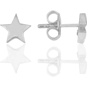 Söğütlü Silver Gümüş Rodyumlu  Üç Boyutlu Yıldız Küpe