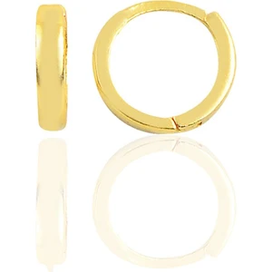 Söğütlü Silver Gümüş Altın Yaldızlı 12 mm Halka Küpe