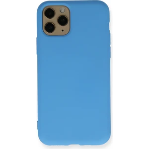 Bilişim Aksesuar  Apple iPhone 11 Pro Kılıf Nano Içi Kadife  Silikon - Mavi