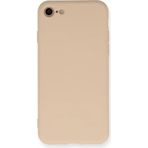 Bilişim Aksesuar  Apple iPhone 7 Kılıf Nano Içi Kadife  Silikon - Bej