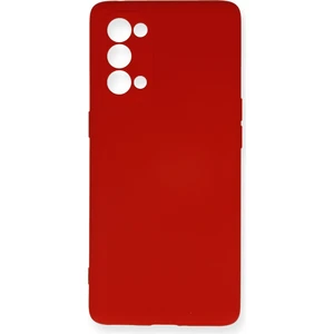 Bilişim Aksesuar  Oppo Reno 5 Kılıf Nano Içi Kadife  Silikon - Kırmızı