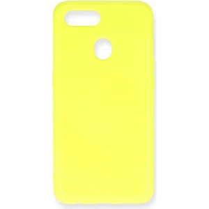 Bilişim Aksesuar  Oppo A5S Kılıf Nano Içi Kadife  Silikon - Sarı