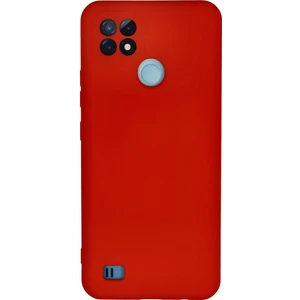Bilişim Aksesuar  Realme C21 Kılıf Nano Içi Kadife  Silikon - Kırmızı