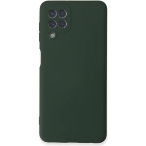 Bilişim Aksesuar  Samsung Galaxy M32 Kılıf Nano Içi Kadife  Silikon - Koyu Yeşil