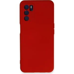 Bilişim Aksesuar  Oppo A16 Kılıf Nano Içi Kadife  Silikon - Kırmızı
