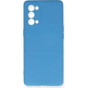 Bilişim Aksesuar  Oppo Reno 5 Kılıf Nano Içi Kadife  Silikon - Mavi