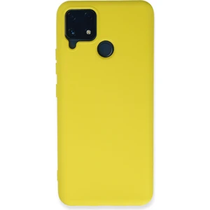 Bilişim Aksesuar  Realme C25 Kılıf Nano Içi Kadife  Silikon - Sarı