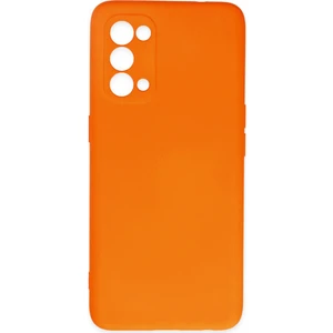 Bilişim Aksesuar  Oppo Reno 5 Kılıf Nano Içi Kadife  Silikon - Turuncu