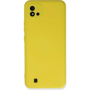 Bilişim Aksesuar  Realme C11 2021 Kılıf Nano Içi Kadife  Silikon - Sarı