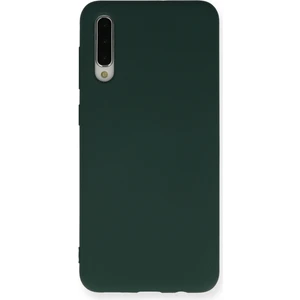 Bilişim Aksesuar  Samsung Galaxy A50 Kılıf Nano Içi Kadife  Silikon - Koyu Yeşil