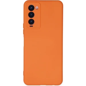 Bilişim Aksesuar  Tecno Camon 18P Kılıf Nano Içi Kadife  Silikon - Turuncu
