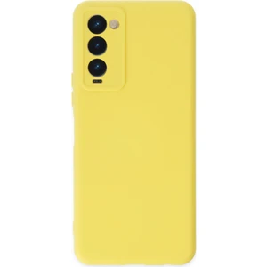 Bilişim Aksesuar  Tecno Camon 18P Kılıf Nano Içi Kadife  Silikon - Sarı