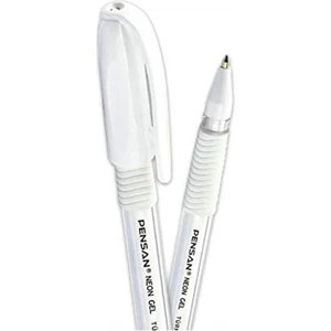 Neon Jel Kalem Beyaz 1 mm 12 Li Kutu