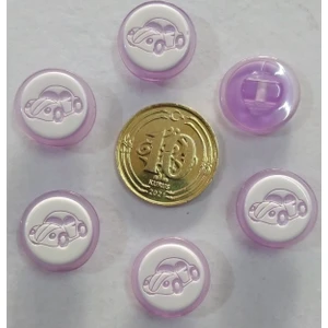 İlhan Düğme Bebek Yelek Düğmesi Lazer Çizim-6 Adet