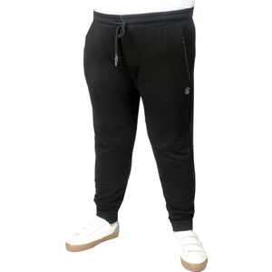 Büyük Beden Eşofman Altı Darpaça  Zippered 22501 - Siyah