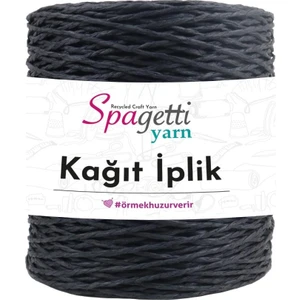 Spagetti Yarn Siyah Kağıt Ip