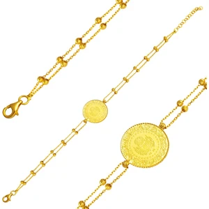 Çeyrek Altınlı 22 Ayar Top Zincirli Bileklik