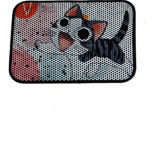 Desenli Elekli Kedi Tuvalet Önü Paspası 60 x 45 cm