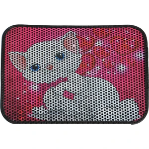 Desenli Renkli Elekli Kedi Tuvalet Önü Paspası 60 x 45 cm