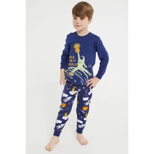 Rule The World Lacivert Erkek Çocuk Uzun Kol Pijama Takım