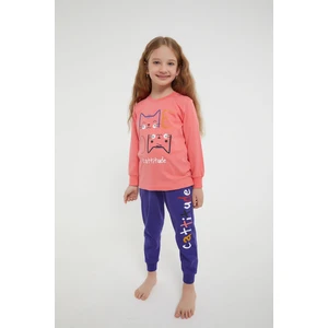 Cattitude Pembe Kız Çocuk Uzun Kol Pijama Takım