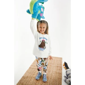 Gone Camping Krem Kız Çocuk Eşofman Takım