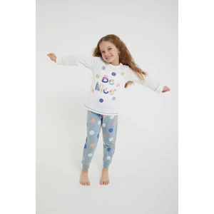 Be Nice Krem Kız Çocuk Uzun Kol Pijama Takım