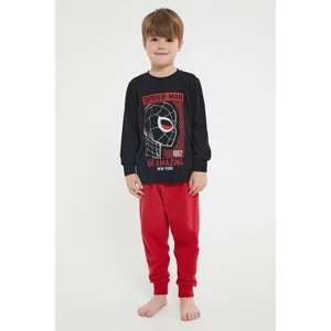Marvel Spider-Man Lisanslı Be Amazing Siyah Erkek Çocuk Uzun Kol Pijama Takım