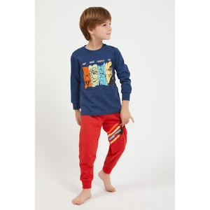 Looney Tunes Lisanslı Indigo Erkek Çocuk Uzun Kol Pijama Takım