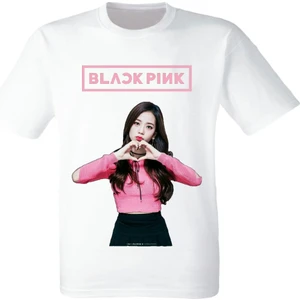 Black Pink  - Jisoo- Dijital Baskılı  Çocuk Beyaz Tişört