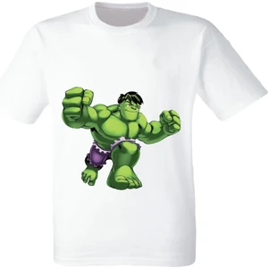 Yapo Ticaret Hulk Baskılı  Beyaz Tişört