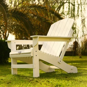 Adirondack (Ahşap Bahçe Sandalyesi) Beyaz
