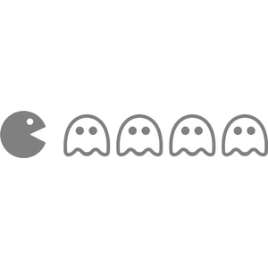 Quart Aksesuar Pacman Oto Cam Sticker Araba Sticker
