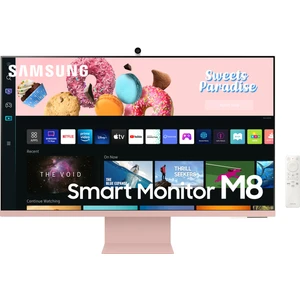 M8 LS32BM80PUUXUF 32" UHD (Type-C, Wifi, Bluetooth) Dahili Kameralı Yükseklik Ayarlı Smart Monitor (Gün Batımı Pembesi)