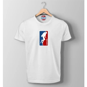 Scuba Diving Nba Baskılı Beyaz Tişört